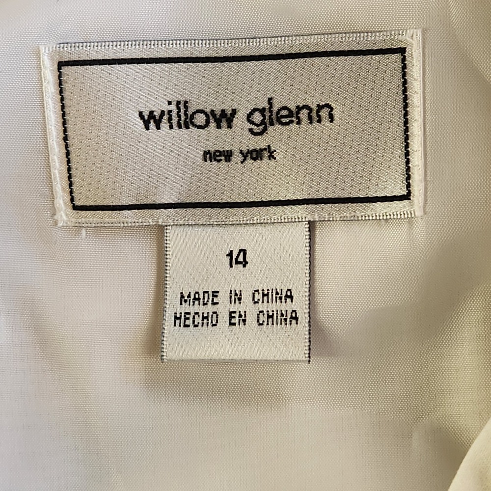 WILLOW GLENN New York Dress Womens 14 White Beige Sleeveless Midi A-line NWOT‎ - Picture 5 of 6